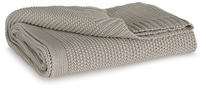 Auburndale Furniture Outlet - Ashley Furniture - Gayelery Throw (Set of 3) - Throw (3/CS) / Gray - A1001085