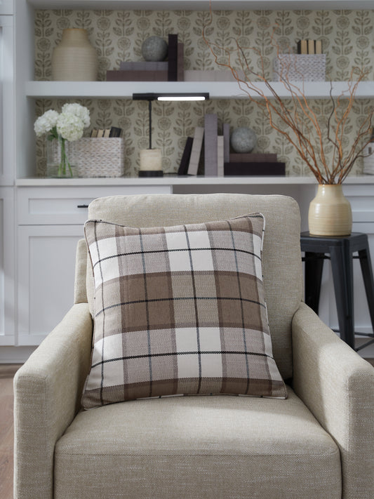 Auburndale Furniture Outlet - Ashley Furniture - Godricton Pillows - Pillow (4/CS) / Brown/Black/Cream - A1001103