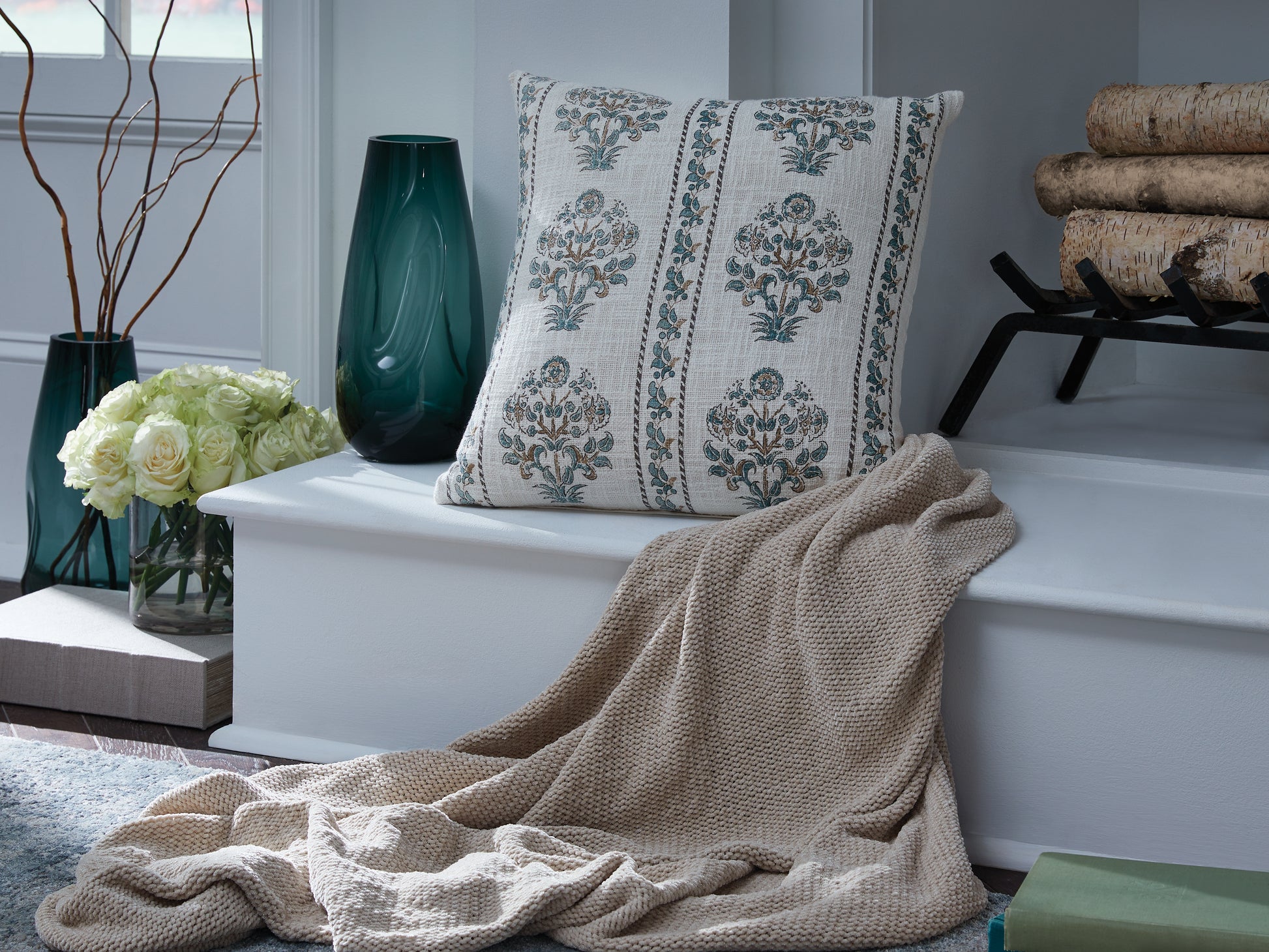 Auburndale Furniture Outlet - Ashley Furniture - Paulmour Pillows - Pillow (4/CS) / Ivory/Green/Brown - A1001105