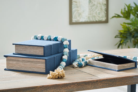 Auburndale Furniture Outlet - Ashley Furniture - Jolina Box Set (set of 3) - Box Set (3/CN) / Blue - A2000617