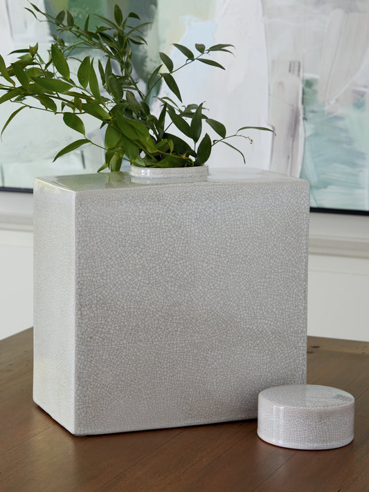 Auburndale Furniture Outlet - Ashley Furniture - Haddworth Jar - Jar / Antique White - A2000780