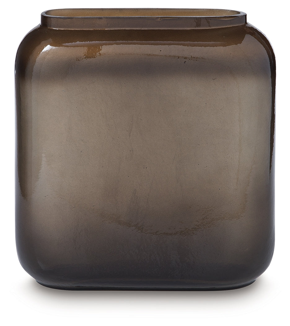 Auburndale Furniture Outlet - Ashley Furniture - Sumner Vase - Vase / Gray/Gold Finish - A2000811
