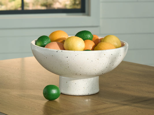 Auburndale Furniture Outlet - Ashley Furniture - Dallinworth Bowl - Bowl / White/Black - A2000833