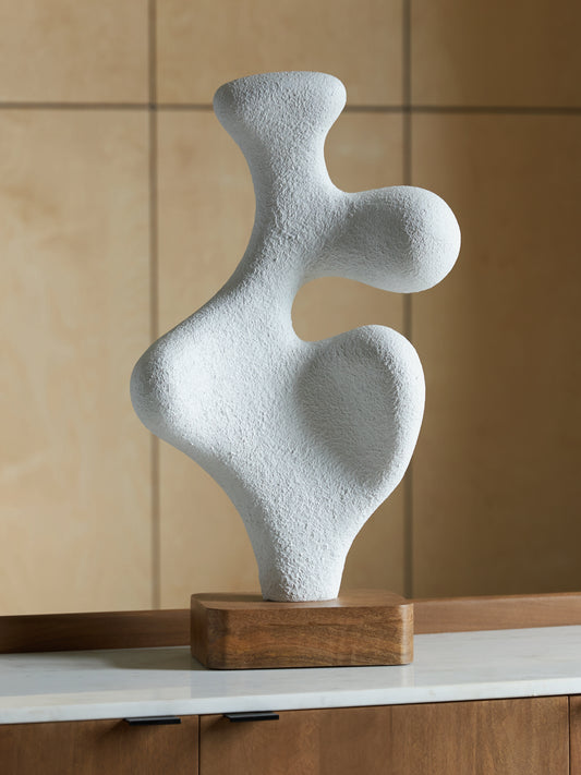 Auburndale Furniture Outlet - Ashley Furniture - Lavarsen Sculpture - Sculpture / White/Brown - A2000840