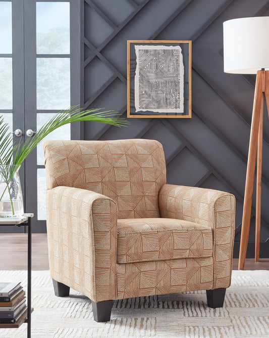 Auburndale Furniture Outlet - Ashley Furniture - Hayesdale Accent Chair - Accent Chair / Black/Cream - A3000658