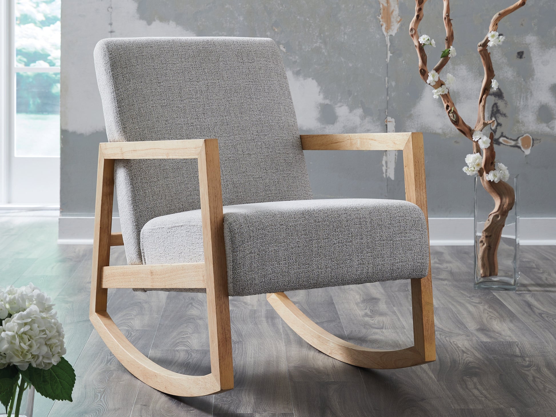 Auburndale Furniture Outlet - Ashley Furniture - Wychworth Accent Chair - Accent Chair / Gray/Natural - A3000745