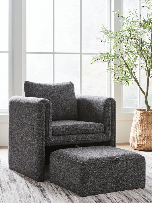 Auburndale Furniture Outlet - Ashley Furniture - Vreni Accent Chair - Accent Chair / Charcoal/Black - A3000754