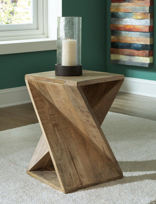 Auburndale Furniture Outlet - Ashley Furniture - Zalemont Accent Table - Accent Table / Distressed Brown - A4000510