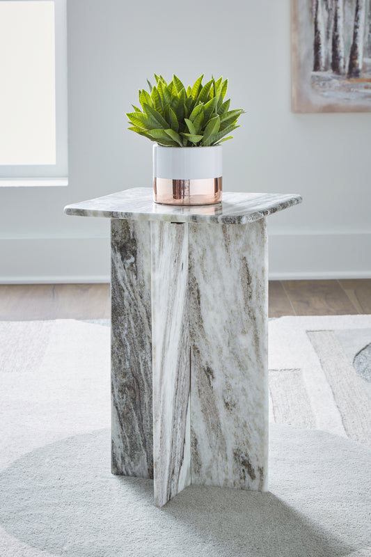 Auburndale Furniture Outlet - Ashley Furniture - Keithwell Accent Table - Accent Table / Gray - A4000611