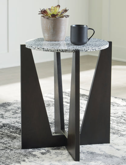 Auburndale Furniture Outlet - Ashley Furniture - Tellrich Accent Table - Accent Table / Black/White - A4000616