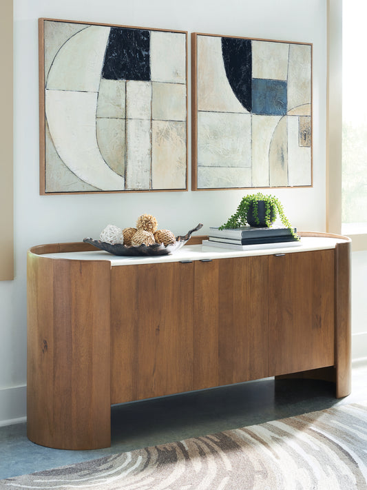 Auburndale Furniture Outlet - Ashley Furniture - Fitzroy Accent Cabinet - Accent Cabinet / Brown/White - A4000688