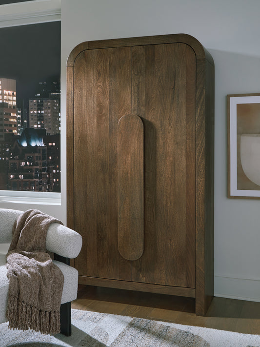 Auburndale Furniture Outlet - Ashley Furniture - Thoren Accent Cabinet - Accent Cabinet / Medium Brown - A4000699