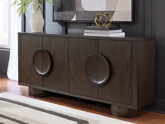 Auburndale Furniture Outlet - Ashley Furniture - Veeda Accent Cabinet - Accent Cabinet / Dark Brown - A4000703