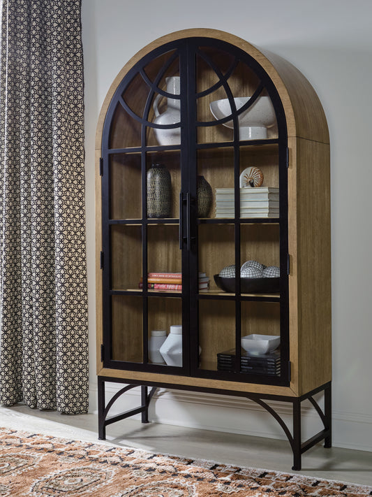 Auburndale Furniture Outlet - Ashley Furniture - Gwenwich Accent Cabinet - Accent Cabinet / Natural/Black - A4000704