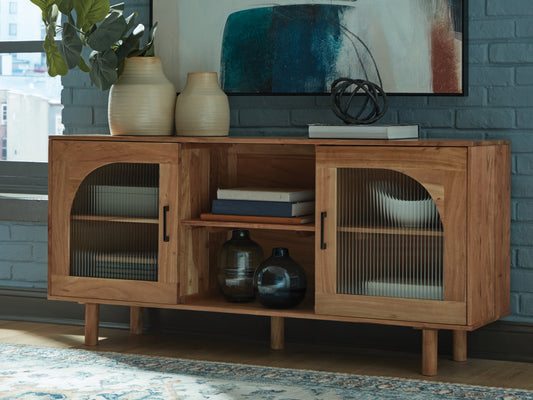 Auburndale Furniture Outlet - Ashley Furniture - Adway Accent Cabinet - Accent Cabinet / Natural Brown - A4000709