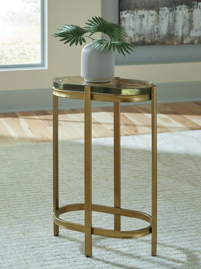 Auburndale Furniture Outlet - Ashley Furniture - Porterville Accent Table - Accent Table / Gold Finish - A4000716