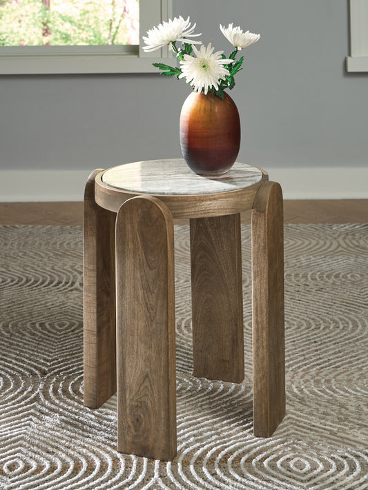 Auburndale Furniture Outlet - Ashley Furniture - Gavrilley Accent Table - Accent Table / Gray/White/Brown - A4000722