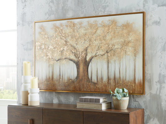 Auburndale Furniture Outlet - Ashley Furniture - Dalewick Wall Decor - Wall Art / Brown/Gray/Gold Finish - A8000448