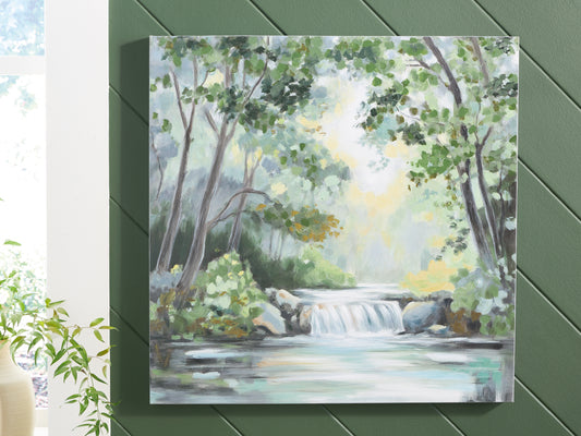 Auburndale Furniture Outlet - Ashley Furniture - Evermaddick Wall Decor - Wall Art / Green/Gray/White - A8000455