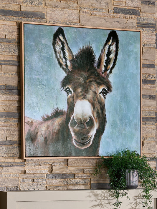 Auburndale Furniture Outlet - Ashley Furniture - Landerton Wall Decor - Wall Art / Brown/Blue/White - A8000488