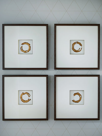 Auburndale Furniture Outlet - Ashley Furniture - Dallbourne Wall Decor - Wall Art Set (4/CN) / White/Gold Finish - A8000491