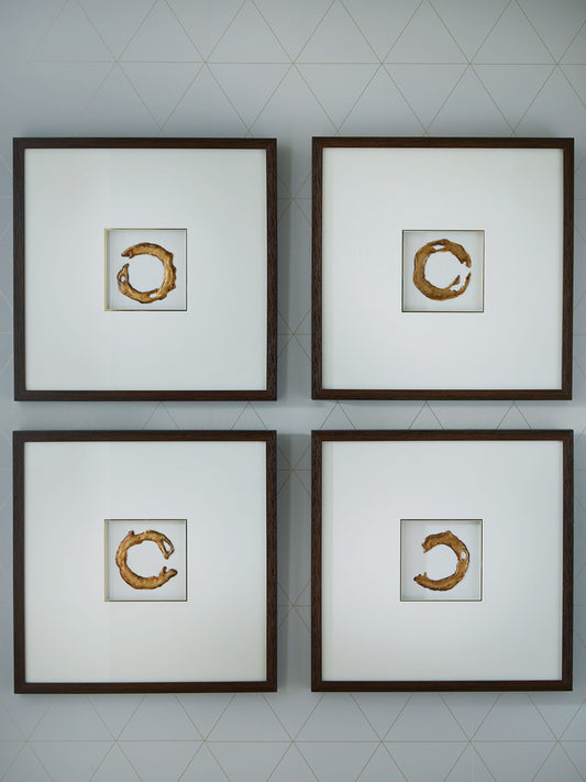Auburndale Furniture Outlet - Ashley Furniture - Dallbourne Wall Decor - Wall Art Set (4/CN) / White/Gold Finish - A8000491