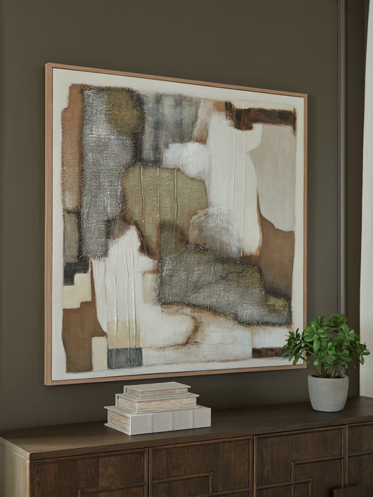 Auburndale Furniture Outlet - Ashley Furniture - Wylander Wall Decor - Wall Art / Tan/Brown/Gray - A8000497
