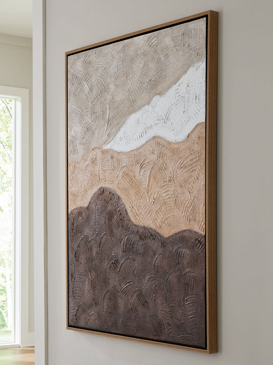 Auburndale Furniture Outlet - Ashley Furniture - Fanthorne Wall Decor - Wall Art / Tan/Brown/White - A8000500