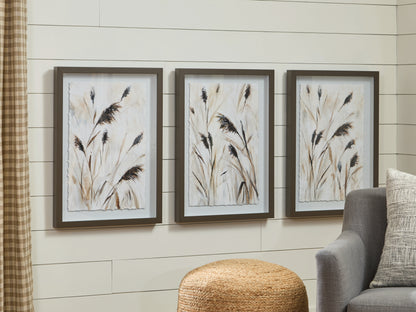 Auburndale Furniture Outlet - Ashley Furniture - Honslow Wall Decor - Wall Art Set (3/CN) / Brown/Black/White - A8000506