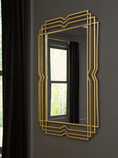 Auburndale Furniture Outlet - Ashley Furniture - Claybrook Mirror - Accent Mirror / Gold Finish - A8010349