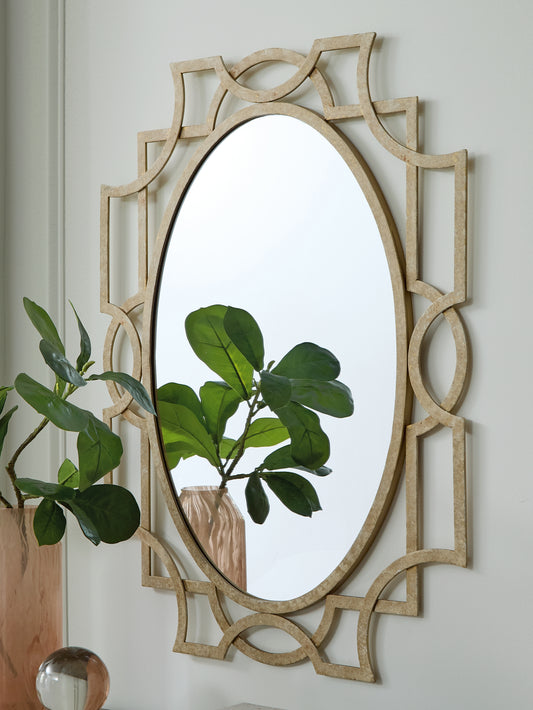 Auburndale Furniture Outlet - Ashley Furniture - Fulkmore Mirror - Accent Mirror / Antique Gold Finish - A8010350