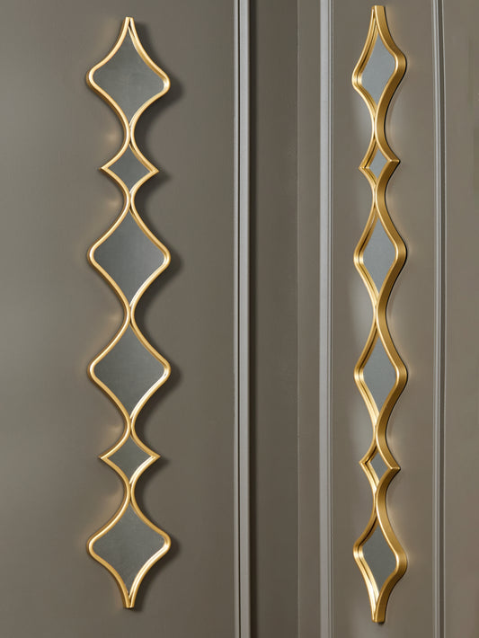 Auburndale Furniture Outlet - Ashley Furniture - Harriswood Mirror - Accent Mirror Set (Set of 2) / Gold Finish - A8010354