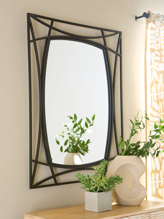 Auburndale Furniture Outlet - Ashley Furniture - Freenville Mirror - Accent Mirror / Black - A8010408