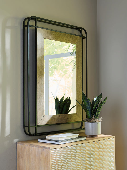 Auburndale Furniture Outlet - Ashley Furniture - Beelman Mirror - Accent Mirror / Black/Brown - A8010409