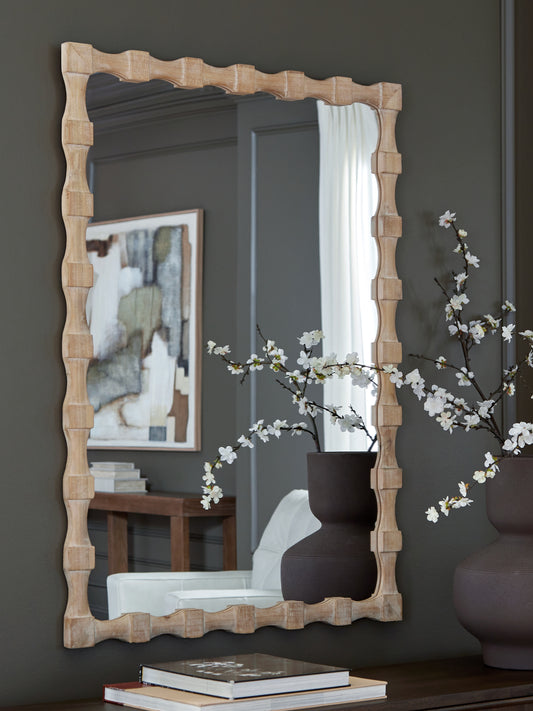 Auburndale Furniture Outlet - Ashley Furniture - Acelmore Mirror - Accent Mirror / Light Brown - A8010420