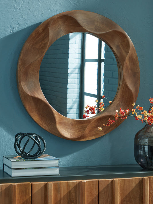 Auburndale Furniture Outlet - Ashley Furniture - Aajon Mirror - Accent Mirror / Brown - A8010427