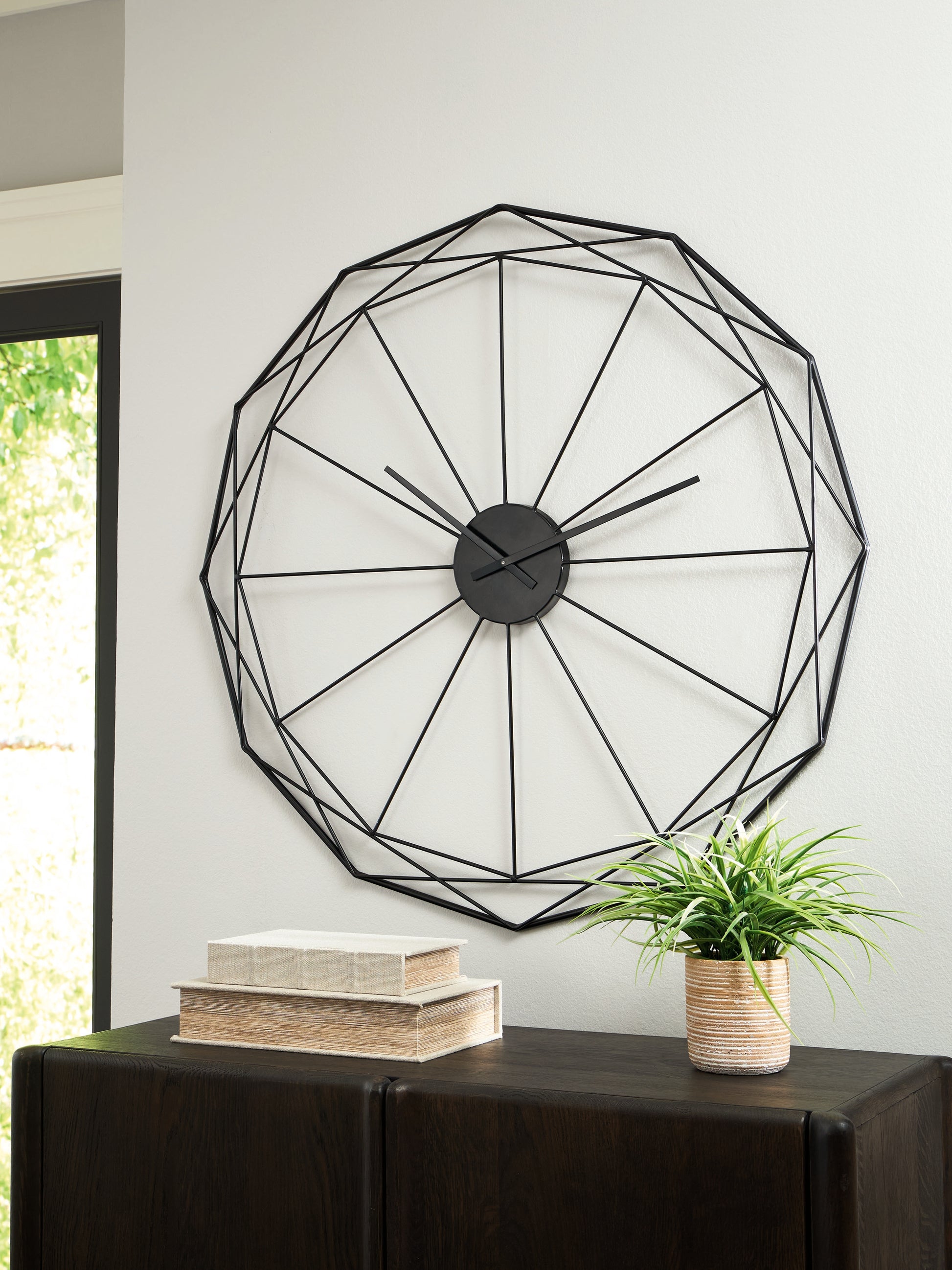 Auburndale Furniture Outlet - Ashley Furniture - Arkthorne Wall Decor - Wall Clock / Black - A8010429