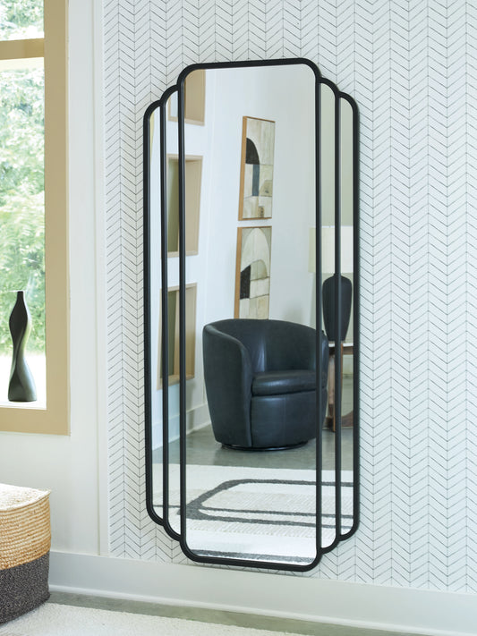 Auburndale Furniture Outlet - Ashley Furniture - Antigone Mirror - Floor Mirror / Black - A8010434