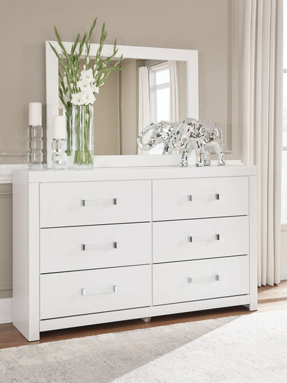Auburndale Furniture Outlet - Ashley Furniture - Maeling Bedroom - Dresser and Mirror / White - PCB1119B1