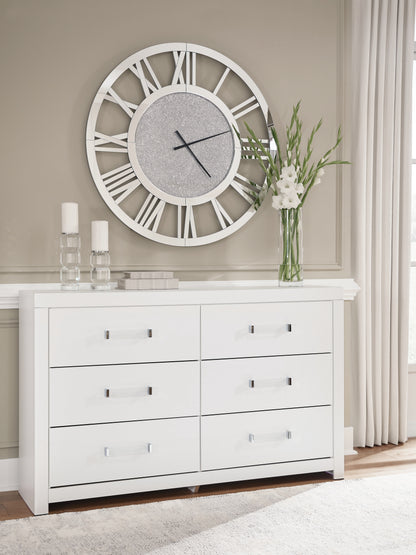 Auburndale Furniture Outlet - Ashley Furniture - Maeling Bedroom - Six Drawer Dresser / White - PCB1119-31