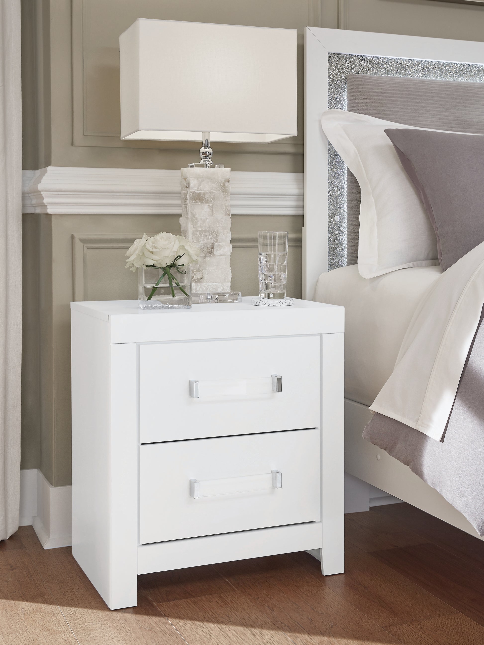Auburndale Furniture Outlet - Ashley Furniture - Maeling Bedroom - Two Drawer Night Stand - PCB1119-92