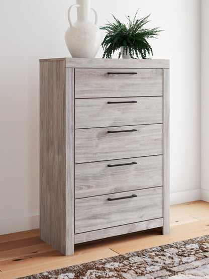 Auburndale Furniture Outlet - Ashley Furniture - Broachmyn Bedroom - Five Drawer Chest / Gray - PCB1120-46