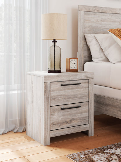 Auburndale Furniture Outlet - Ashley Furniture - Broachmyn Bedroom - Two Drawer Night Stand / Gray - PCB1120-92