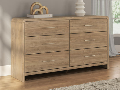 Auburndale Furniture Outlet - Ashley Furniture - Gramburg Bedroom - Six Drawer Dresser / Warm Natural Brown - PCB1121-31