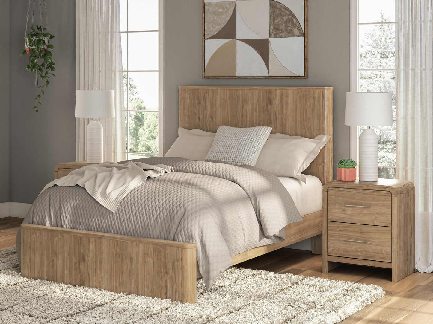 Auburndale Furniture Outlet - Ashley Furniture - Gramburg Bedroom - Full Panel Platform Bed - PCB1121B9