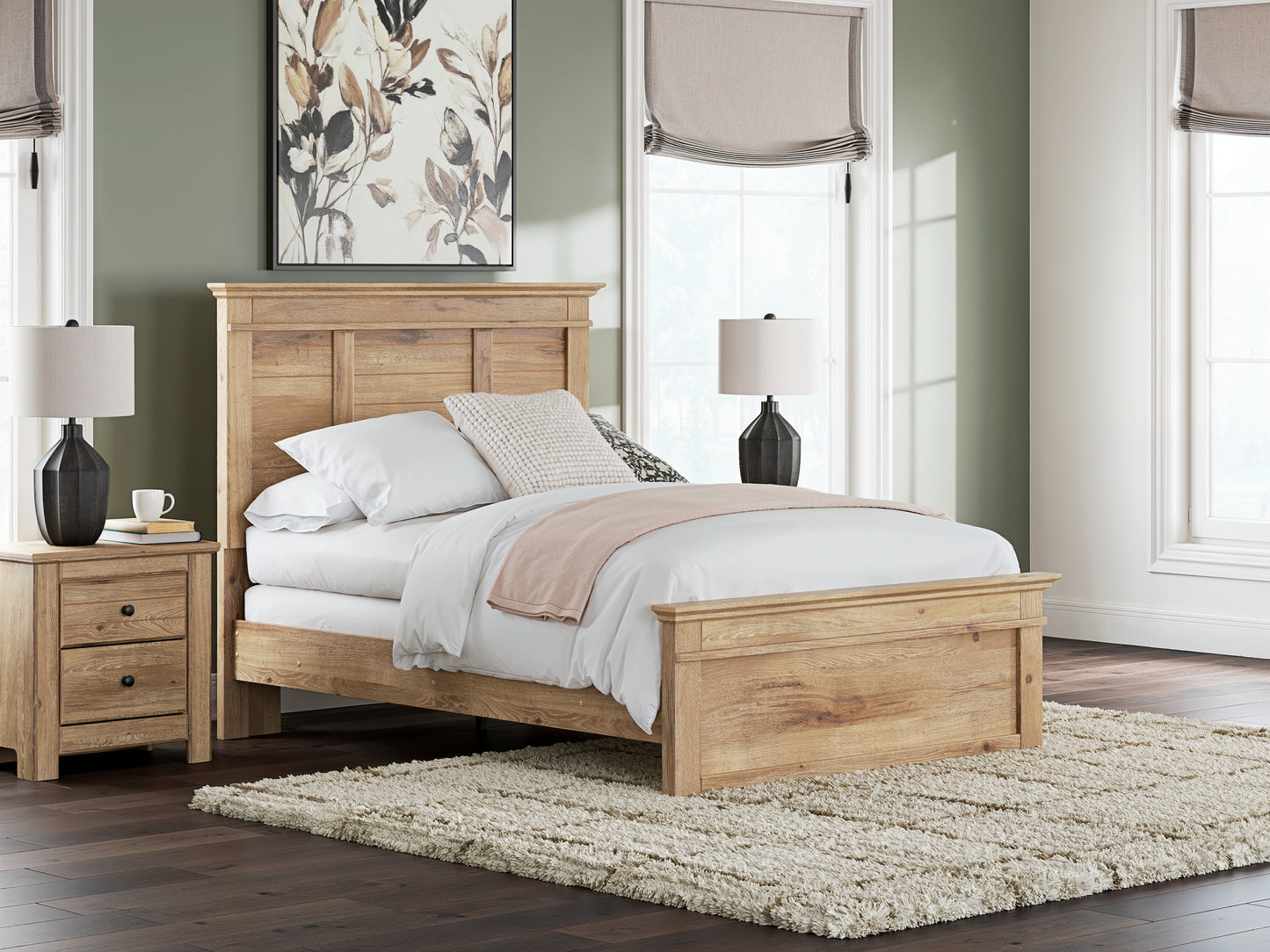 Auburndale Furniture Outlet - Ashley Furniture - Makidern Bedroom - Full Panel Bed / Tan - PCB1170B19