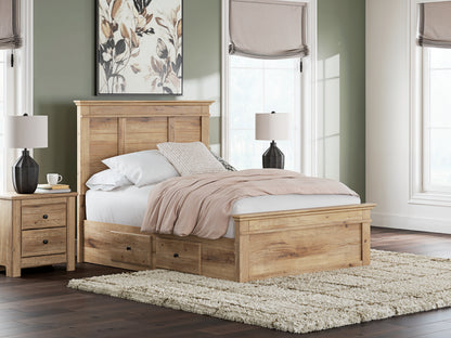 Auburndale Furniture Outlet - Ashley Furniture - Makidern Bedroom - Full Panel Storage Bed / Tan - PCB1170B27