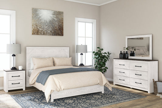Auburndale Furniture Outlet - Ashley Furniture - Gerridan Bedroom - Two Drawer Night Stand / White/Gray - B1190-92