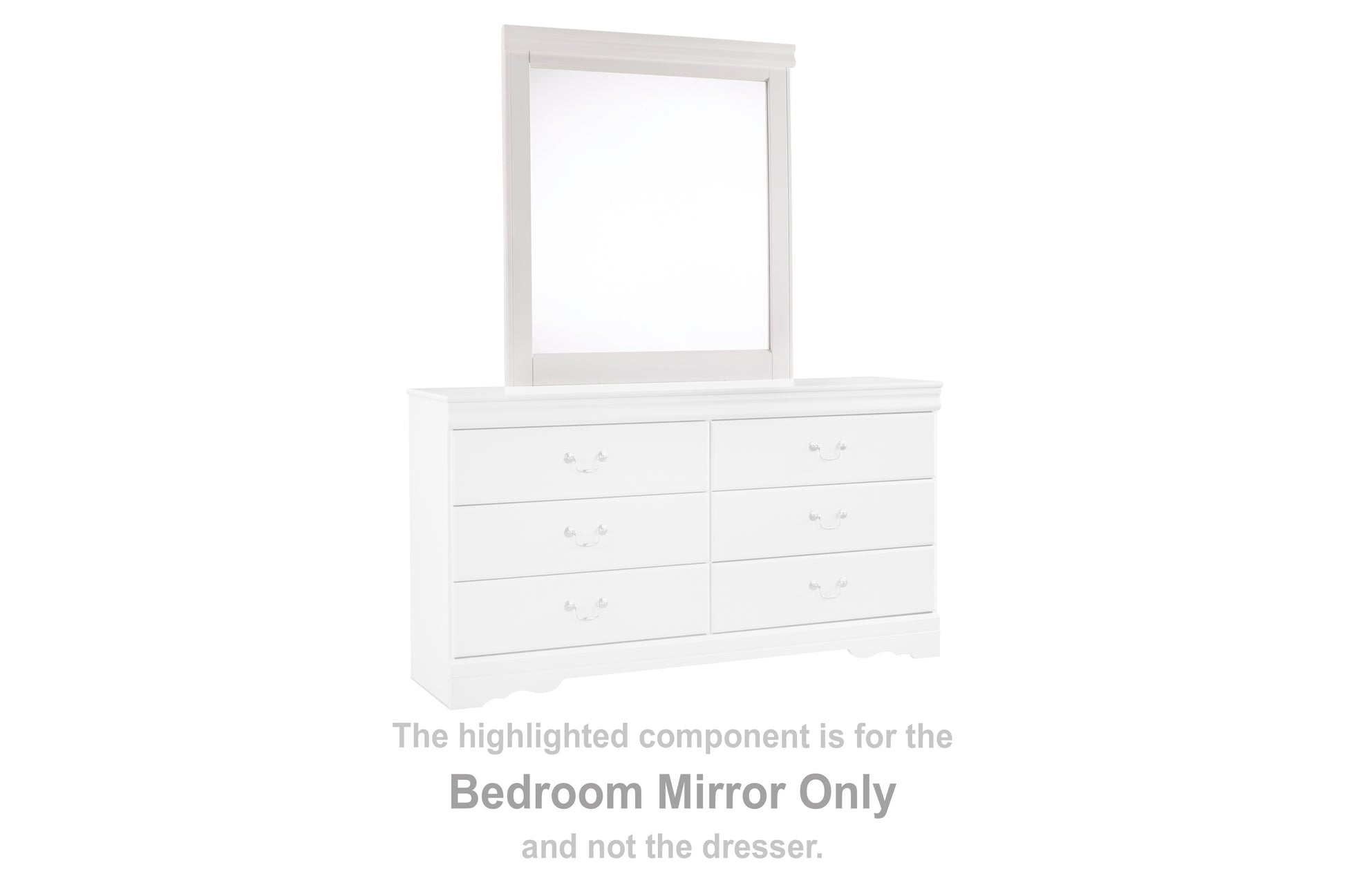 Auburndale Furniture Outlet - Ashley Furniture - Anarasia Bedroom - Bedroom Mirror / White - B129-36