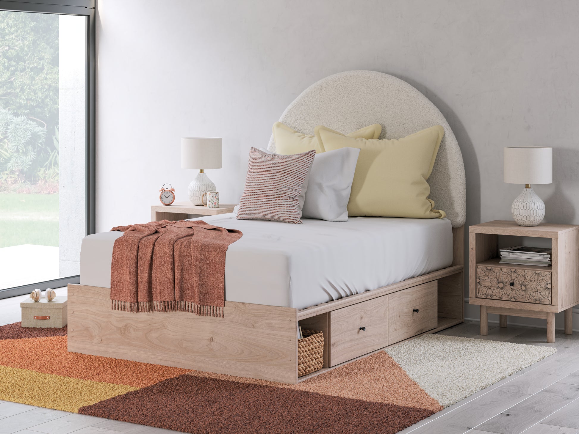 Auburndale Furniture Outlet - Ashley Furniture - Arloster Bedroom - One Drawer Night Stand / Tan - PCB1566-91